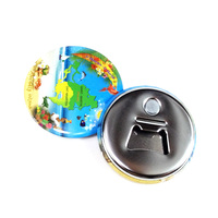 Ouvre-bouteille avec logo personnalisé, logo personnalisé, sublimation, métallique blanc, 58mm, badge de bouton avec aimant, expédition gratuite