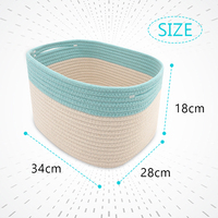 Panier de couverture tissé pépinière coton corde paniers pour stockage salon jouet organisation avec poignée