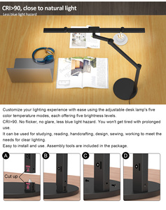 <span class=keywords><strong>Led</strong></span> bàn đèn với xoay khớp mắt-chăm sóc có thể điều chỉnh có thể gập lại Bảng Đèn Bàn Đèn <span class=keywords><strong>LED</strong></span> kẹp - Product Image 2