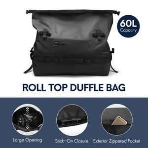 Free Sample NiceCNC Waterproof Expandable 40L 500D PVC Motorcycle Tail Helmet Storage Seat Bag <b>Backpack</b> for Adventure Travel - Product Image 6