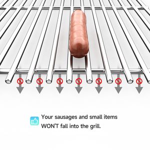 Paquete de 2 rejillas de repuesto para parrilla de acero inoxidable de 19.5 x 25.5 pulgadas, compatibles con las rejillas de cocción <span class=keywords><strong>Weber</strong></span> Genesis serie 300 - Product Image 5