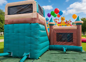 Château gonflable commercial avec toboggan, pour usage professionnel, idéal pour la <span class=keywords><strong>location</strong></span> événementielle - Grande Vente - Product Image 4