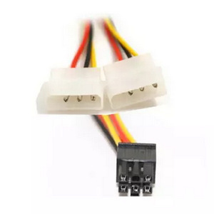4Pin To 6Pin Pcie <b>Power</b> <b>Adapter</b> Cable For Graphics Card Dual 4P To 6P Connector - Product Image 1