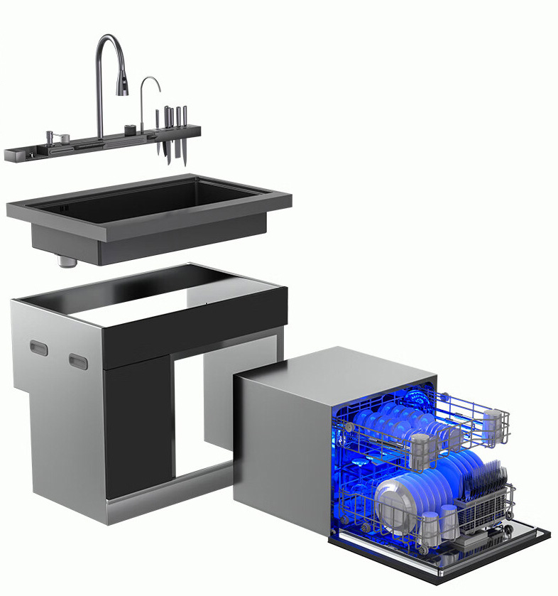Customized Household Integrated Sink Dishwashing and Disinfection Integrated Cabinet Embedded Intelligent Ultrasonic Dishwasher