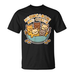 Camiseta con diseño de gatito y gato Meowcaroni y queso - Product Image 1