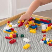 Table d'activités Montessori pour la maternelle et la garderie, avec espace de rangement supérieur pour blocs de construction, idéale pour les crèches et les jardins d'enfants