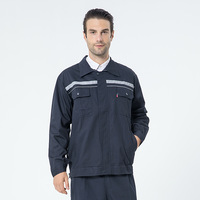 Vêtements de travail unisexes en coton à manches longues personnalisables, respirants pour le printemps, uniforme de travail, combinaison de chantier avec bandes réfléchissantes