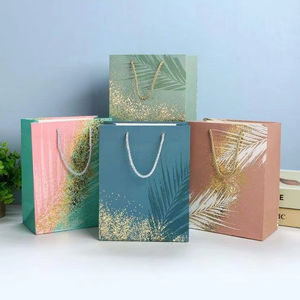 Custom Logo Flower-Patterned Gift <b>Bags</b> High-End <b>Clothing</b> Shopping Paper <b>Bags</b> Premium Souvenir Packaging Wholesale - Product Image 1