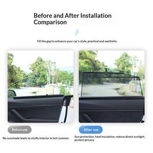 Pare-soleil automatique rétractable pour vitres latérales <span class=keywords><strong>Tesla</strong></span> <span class=keywords><strong>Model</strong></span> <span class=keywords><strong>3</strong></span>/Y, protection OLIVER, fixation adhésive, modification intérieure - Product Image 2