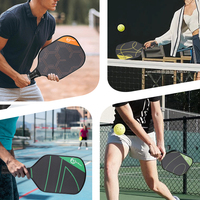 Fourniture d'usine Zhensheng Raquette de pickleball à pagaie en fibre de carbone portable disponible en OEM avec logo personnalisé pour le divertissement