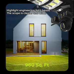 <b>Smart</b> V380 4g Solar Street Light With <b>Camera</b> Outdoor Cctv Ptz Dual Lens <b>Smart</b> Security Lamp Sim Card Powered Night Vision VFLOW - Product Image 3