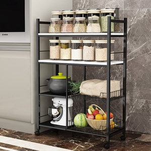 Etagère de cuisine de haute qualité, meuble de rangement utilitaire Vintage pour <span class=keywords><strong>micro</strong></span>-ondes <span class=keywords><strong>Table</strong></span> à 3 niveaux pour espace à épices, station de travail - Product Image 4