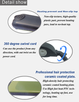 Catokan Rambut Keramik Tourmaline Ionik Bergetar, Pelurus Rambut Keramik 1 Inci, Rambut Halus, Penataan Rambut Profesional