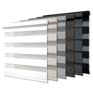 Desain variasi baru tirai zebra siap dibuat jendela kualitas roller pabrik persediaan buta