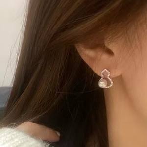 Pendentif rond Aurora en argent véritable S925 avec perle de chanvre, nouveau style chinois, ensemble de bijoux fins, argent pur, gourde à trésor, boucles d'oreilles Fulu incluses - Product Image 2