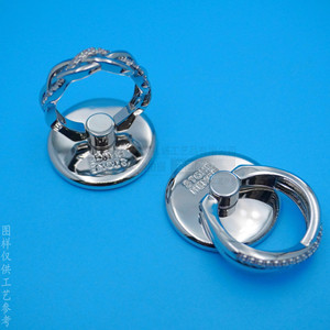 Soporte para teléfono Stone Henge, metal dorado blanco, agarre adhesivo giratorio de 360 grados para teléfono móvil - Product Image 1