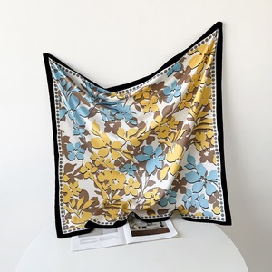 Women Fashion Trendy 90cm <b>Square</b> Bandana Floral Color Block Lightweight Breathable Multi-use Hair <b>Scarf</b> - Product Image 5