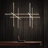 Lampe moderne simple en acier inoxydable sur mesure Salon Chambre à coucher Salle à manger Hall d'hôtel Lustre Luminaire suspendu