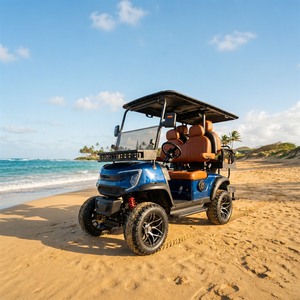 Voiturette de <span class=keywords><strong>golf</strong></span> électrique de luxe élégante 72V 4 places Moteur AC <span class=keywords><strong>7</strong></span>,5KW Batterie au lithium pour club de campagne Homologuée DOT Certifiée CE - Product Image 3