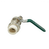 Vanne à bille en laiton Xingfu haute pression 1/2\"-1\" à double union, vanne d'eau durable, poignées vertes, fonctionnement manuel, OEM disponible