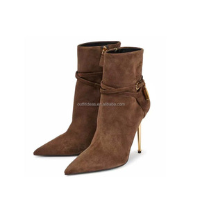 Sandales <span class=keywords><strong>en</strong></span> Cuir de Luxe à Talons Hauts avec Cadenas Métallique, Qualité Supérieure, Design Tendance pour Mariages et Été, Chaussures Sexy pour <span class=keywords><strong>Femme</strong></span> - Product Image 5