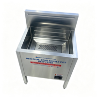 Friteuse électrique commerciale Hansu 35L à double température avec affichage numérique, température constante, en acier inoxydable SUS304 épaissi, pour snacks