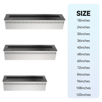 Cheminée bioéthanol de luxe 2133 mm avec télécommande, à combustion propre et économe en énergie, pour la décoration intérieure