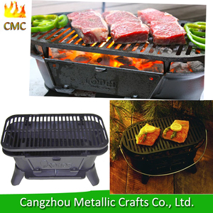 Sportsman portatile <span class=keywords><strong>barbecue</strong></span> Grill giardino Patio cortile caminea griglia <span class=keywords><strong>barbecue</strong></span> in ghisa da campeggio all'aperto griglia a carbone - Product Image 6
