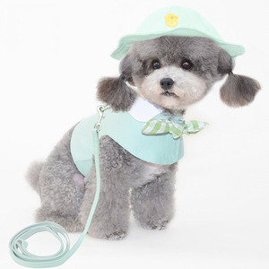 Wholesale Pet Supplies <strong>Unique</strong> Designer <strong>Dog</strong> Harness and <strong>Leash</strong> Set Fabric <strong>Dog</strong> Harness <strong>Leash</strong> Hat Set - Product Image 4