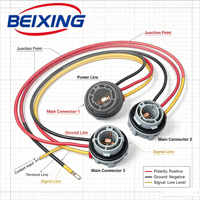 Adaptateur de faisceau de câblage pour feux antibrouillard de voiture et moto BeiXing A00056 H11/T10 avec support de lampe à noyau de cuivre 220V