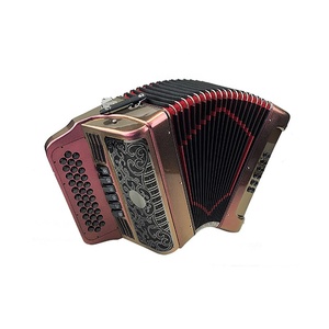 Accordéon de qualité professionnelle SEASOUND 34 boutons <span class=keywords><strong>12</strong></span> <span class=keywords><strong>basses</strong></span> 6 registres diatonique violet JB3412E modèle noir boutons de gril OEM - Product Image 2