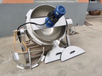 Marmite à double enveloppe chauffée au gaz de 600 L, à agitation automatique, pour soupes de bœuf et cuisson de viandes