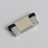 Conector FPC de 1.0 mm de paso, horizontal, SMT, contacto superior, inferior, vertical, 4-30 pines, 2.5 mmH, PCB flexible, tipo pull-type