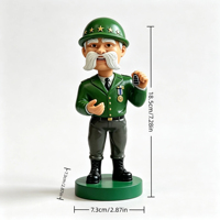 Figurine en résine personnalisée, faite à la main, peinte à la main, écologique, réaliste, ange, personnage militaire, décoration de la maison, cadeau