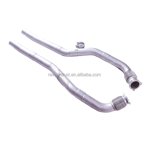 Compatible avec Porsche Macan <span class=keywords><strong>S</strong></span> Turbo 3.0T 3.6T <span class=keywords><strong>B5</strong></span> 2013-2017, tuyau d'échappement avant en acier inoxydable 304, silencieux - Product Image 2