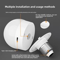 Ampoule LED RGB rechargeable, ampoule E27 à changement de couleur avec télécommande, 15 couleurs, ampoule à intensité variable fonctionnant sur piles pour la maison