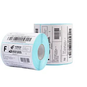 500 Sheets Roll 4x6 102x152 Semi-Gloss White Printable Self Adhesive Chromo Coated Art Paper Barcode Labels