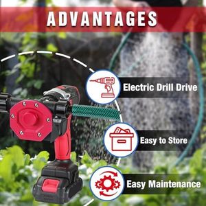 Kit de <span class=keywords><strong>pompe</strong></span> de transfert d'<span class=keywords><strong>eau</strong></span> portable auto-amorçante pour mini-perceuse manuelle, avec tuyau d'aspiration et de refoulement pour <span class=keywords><strong>eau</strong></span>, huile, fluides et buses en plastique - Product Image 4
