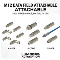 Konektor Lumberg Automation M12 Asli 4 Pin DIN D-code Field Attachable Shielded All-Metal High-Speed Ethernet IP67 4A 250V