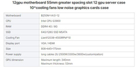 12 Gpu Server case B250 Support 12 Gpu Silent Rig Frame 12 Gpu Motherboard With High Power Supply Server case