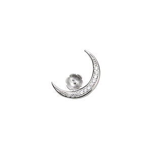 Pendentif petite lune en argent S925, accessoires de bijoux en perles DIY, tendance, 642, pendentif pour serre-tête féminin, plateau vide, composants de bijoux - Product Image 3