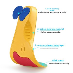 Solette Ortopediche per Bambini e Studenti con Supporto Completo dell'Arco Plantare, per Piedi Varus, Valgus, Gambe a X/<span class=keywords><strong>O</strong></span> e Piedi Piatti, con Ammortizzazione - Product Image 2