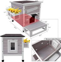 Vente en gros de cabane moderne pour chat, mobilier de luxe en bois de haute qualité, personnalisée, nouveau type d'abri pour chat, cabane pour animaux de compagnie en bois