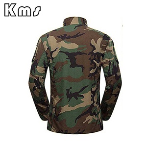 Uniforme de Combate Táctico de Camuflaje Ripstop de Algodón y Poliéster Transpirable Unisex al por Mayor KMS OEM, Verde para Caza - Product Image 3