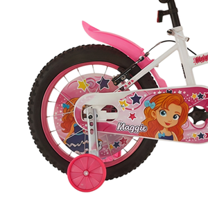 <span class=keywords><strong>Vélo</strong></span> pour filles 12/16/<span class=keywords><strong>20</strong></span> <span class=keywords><strong>pouces</strong></span> à prix abordable, simple vitesse, freins à double étrier, cadre en acier, roues d'apprentissage, selle réglable, en plastique - Product Image 5