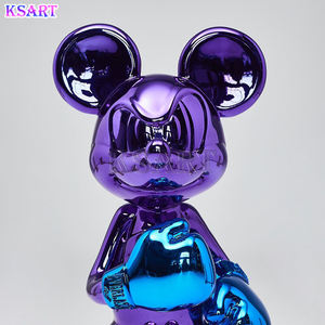 Fibre de verre galvanisé dessin animé Mickey statue <span class=keywords><strong>peinture</strong></span> Mickey sculpture décoration de la maison résine artisanat statue - Product Image 2