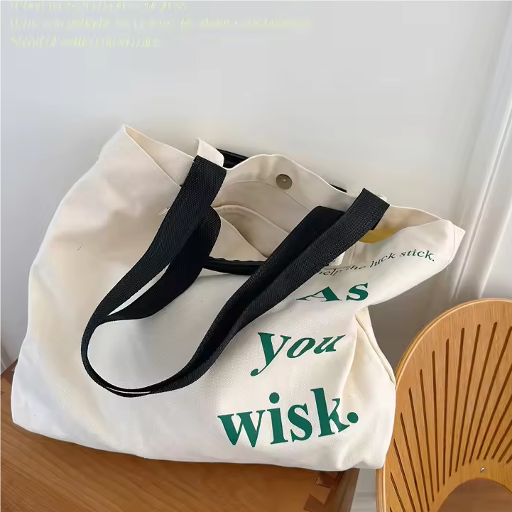 polypropylene gift pp woven shopping tote bag printed pattern canvas reusable bag cotton canvas tote vest bag
