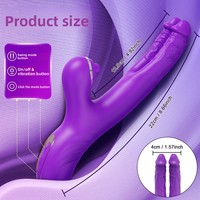 Vibrateur double tête le plus vendu à l'international, à pulsation déclenchée par le doigt, massage AV ; jouet sexuel pour adulte étanche et silencieux, livraison directe