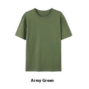 Wholesale 180G Cotton Men's <b>T</b>-shirt Short Sleeve Loose Fit Plus Size Solid <b>T</b> Shirts - Product Image 3