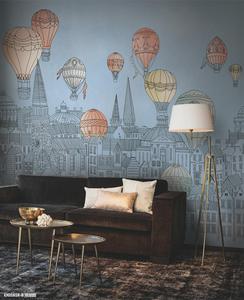 Carta da Parati Murale 3D Personalizzata con Motivi Naturali, Dipinta a Mano con Foglie Botaniche, Fiori e Uccelli, Adesivo Murale Decorativo - Product Image 6